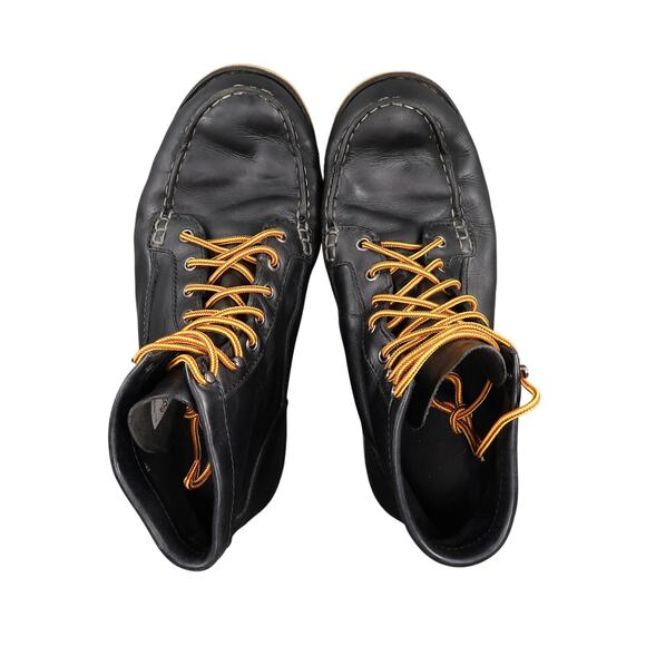 Danner Shoes Mens 10 EE Boots Leather Work Biker Bull Run Moc Toe 6" Black Shine - Picture 9 of 14